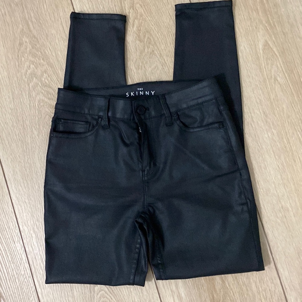 White House Black Market skinny coated jeans